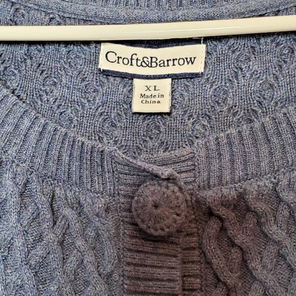 Croft & Barrow Two Button Knit Sweater Shrug XL - Picture 5 of 9
